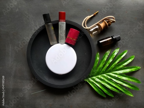 Lifestyle with spa, aroma Teraphy in black dish