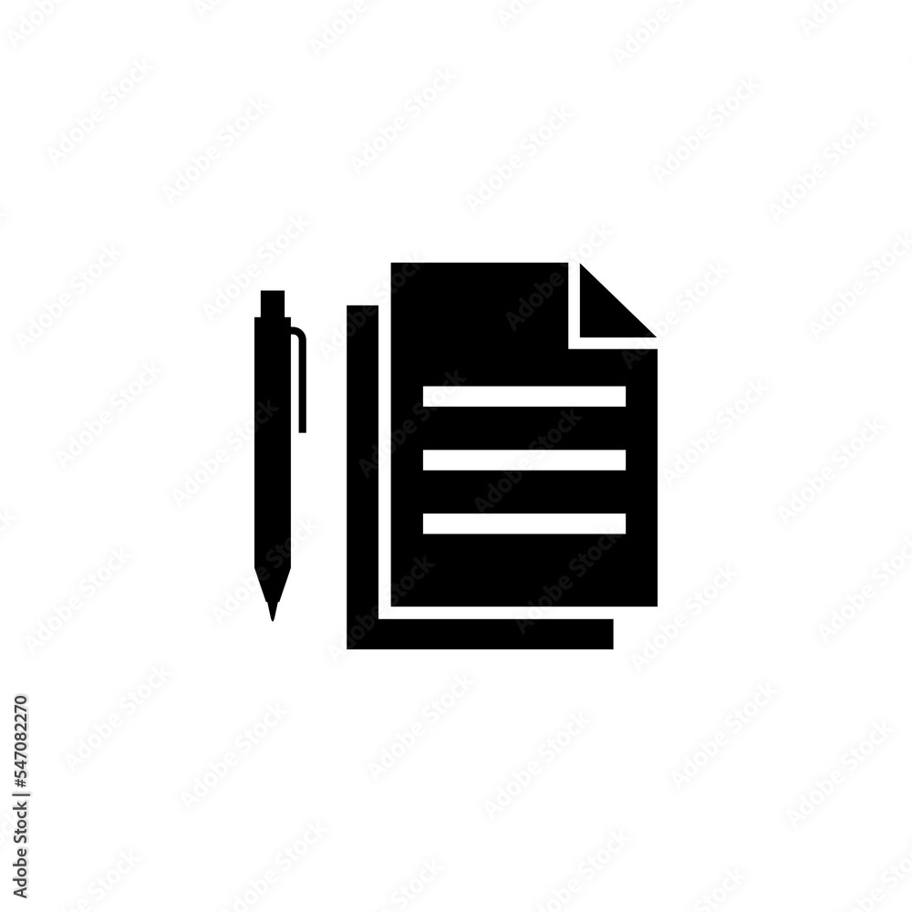Form icon, Form logo. Document icon isolated on white background Form icon, Form logo. Document icon isolated on white background