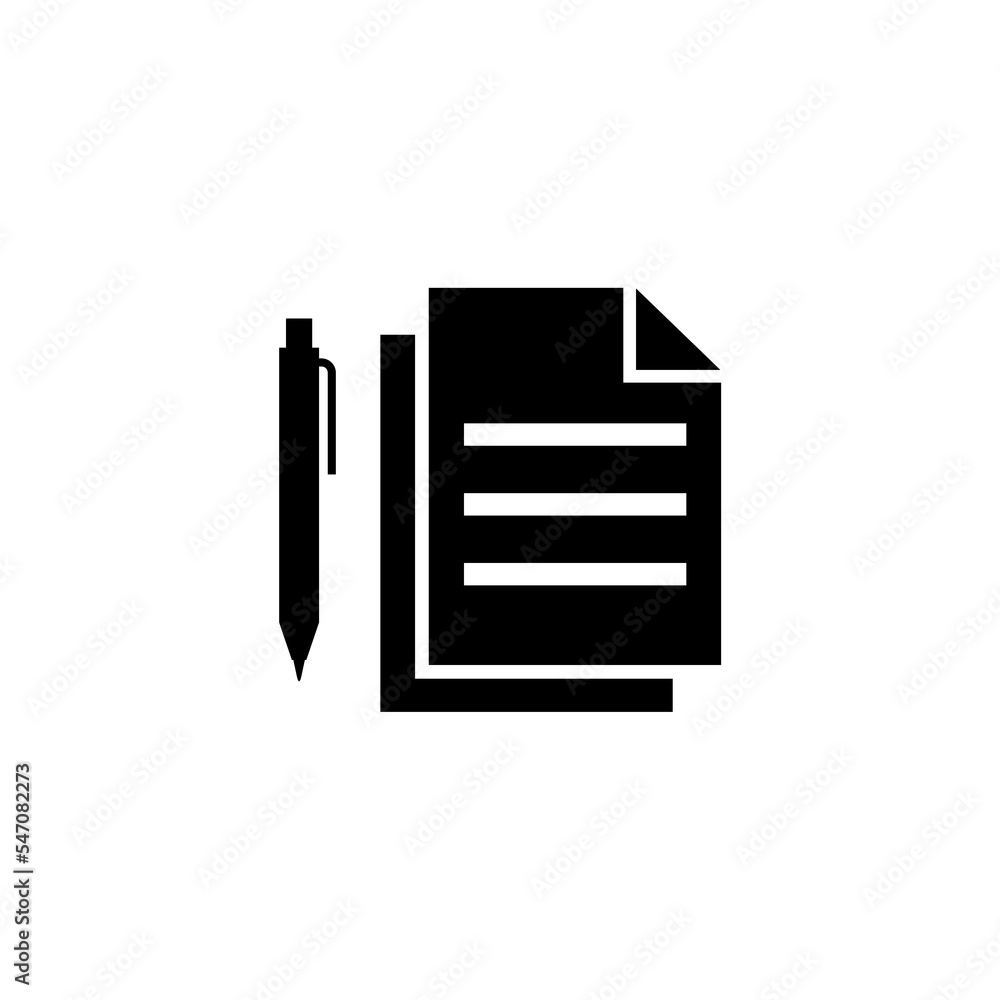 Form icon, Form logo. Document icon isolated on white background Form icon, Form logo. Document icon isolated on white background
