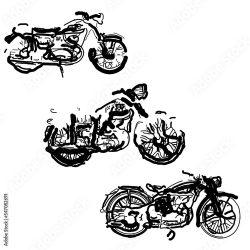 set of motorcycle