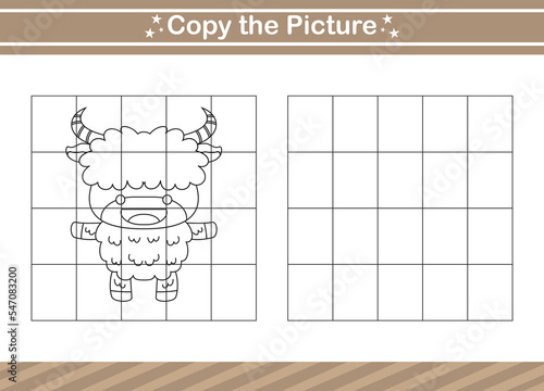 copy the picture Educational game for kindergarten and preschool.worksheet game for children