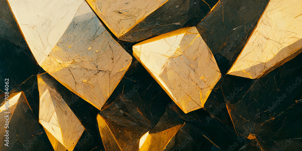 Abstract gold gems stone wallpaper background Stock Illustration