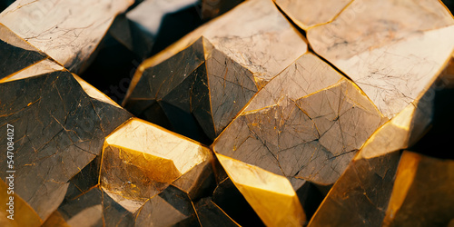 Abstract gold gems stone wallpaper background
