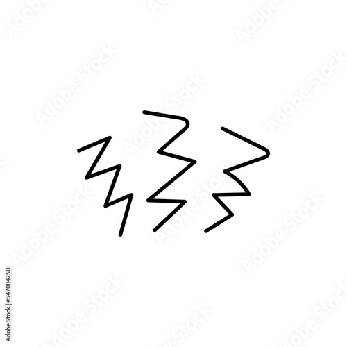 Anxiety symbols hand drawn icon set. Stress and dumbfounded line effects with amazement and vector fright