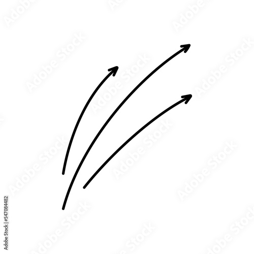 Black writhing and twisting arrows icon set. Signpost movement and minimalistic distance symbol with outline design for graphic vector decor