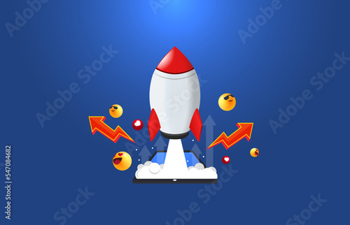 Career Guide Rocket Launcher Poster Suitable For Career Path Poster, Business Booster Success, Marketing, Training, Courses Poster Template