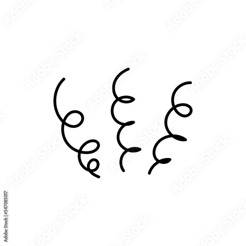 Anxiety symbols hand drawn icon set. Stress and dumbfounded line effects with amazement and vector fright