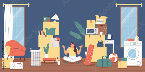 Moving Flat Illustration