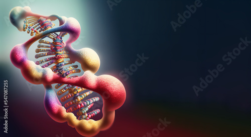Ribosome transcoding DNA concept, advanced gene therapy for mRNA treatments 3d rendering