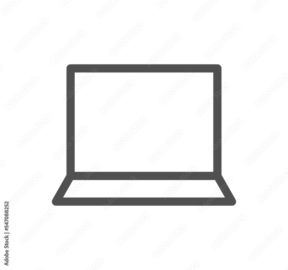 Monitor icon outline and linear symbol.
Monitor icon outline and linear symbol.