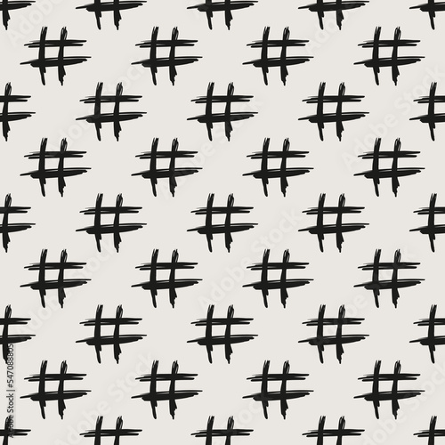 Essential monochrome geometric seamless vector pattern. Neutral geometry multi-use repeating pattern tile for packaging and backgrounds. 