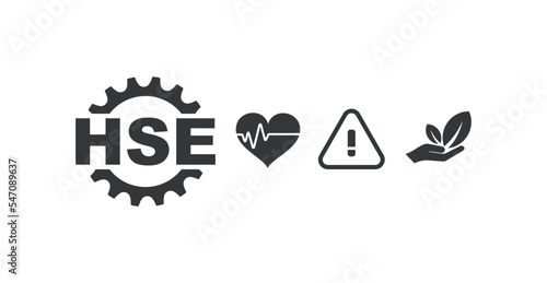 hse icons on white background