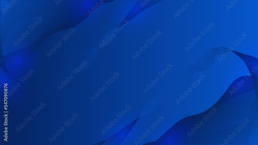 Abstract blue panoramic background made of triangles - Vector