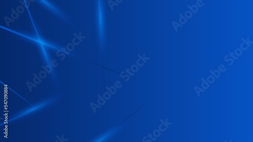 Abstract blue panoramic background made of triangles - Vector