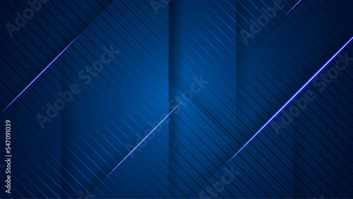 Abstract blue flyer background made of triangles - Vector