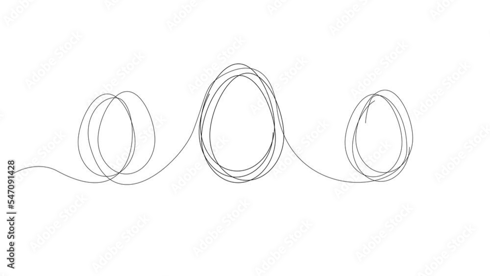 Continuous thin line egg drawing animation, Hand drawn animated lined egg shape, monoline eggs sketch doodle illustration Continuous thin line egg drawing animation, Hand drawn animated lined egg shape, monoline eggs sketch doodle illustration