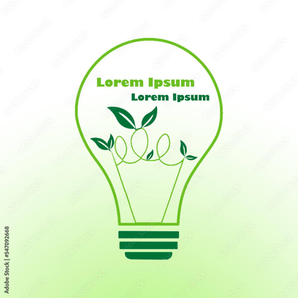 save energy icon, green life with light bulb eco concept save energy icon, green life with light bulb eco concept