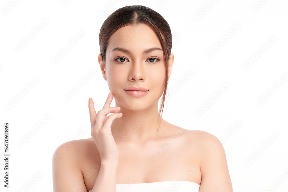 Beautiful young asian woman with clean fresh skin on white background, Face care, Facial treatment, Cosmetology, beauty and spa, Asian women portrait. Beautiful young asian woman with clean fresh skin on white background, Face care, Facial treatment, Cosmetology, beauty and spa, Asian women portrait.