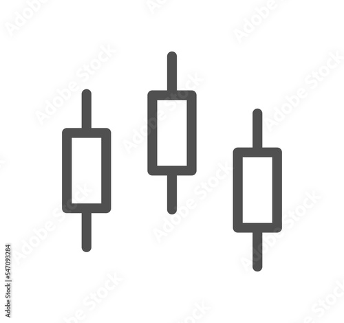 Graph icon outline and linear symbol. 