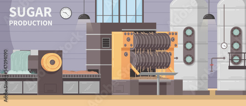 Sugar Production Illustration