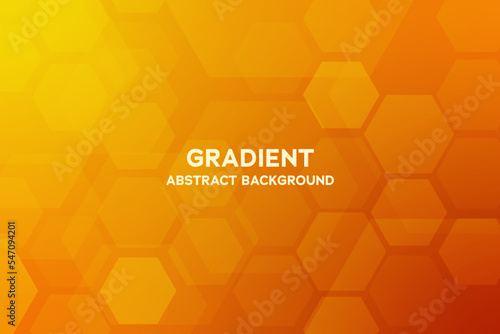 Vector geometric background. Abstract gradient orange color.