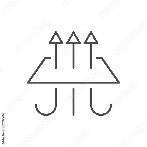 Breathable material line outline icon