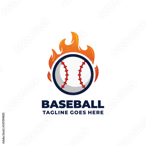 Baseball logo design vector illustration