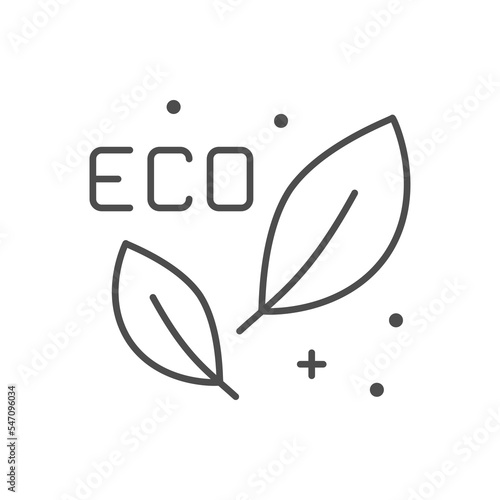 Eco product line outline icon