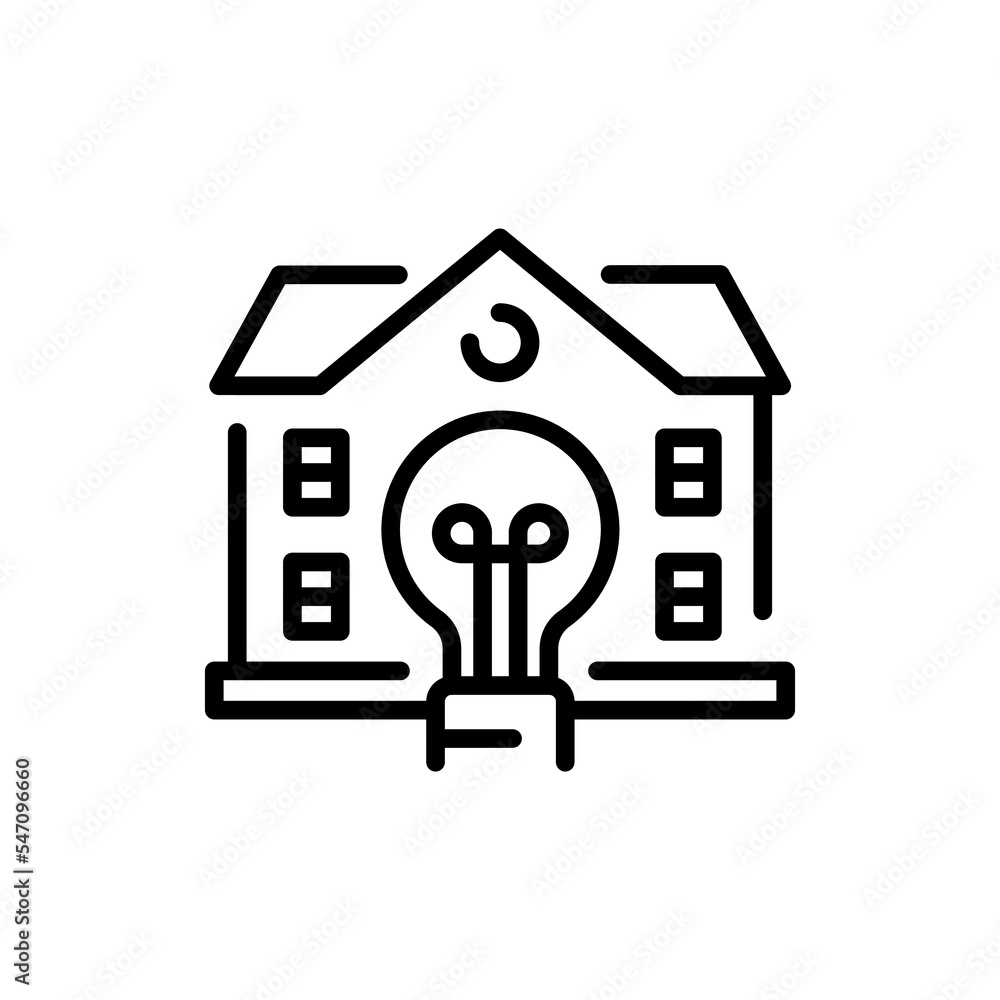 Alternative school olor line icon. Children learning Alternative school olor line icon. Children learning