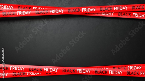 Bild auf Leinwand Black Friday Tape Black Background