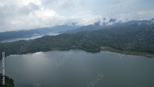 Bali, Indonesia - November 12, 2022: The Scenery of Munduk area at North Bali