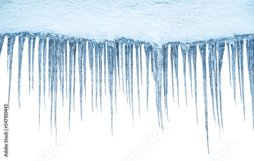 Icicles, isolated from the background, isolated object.