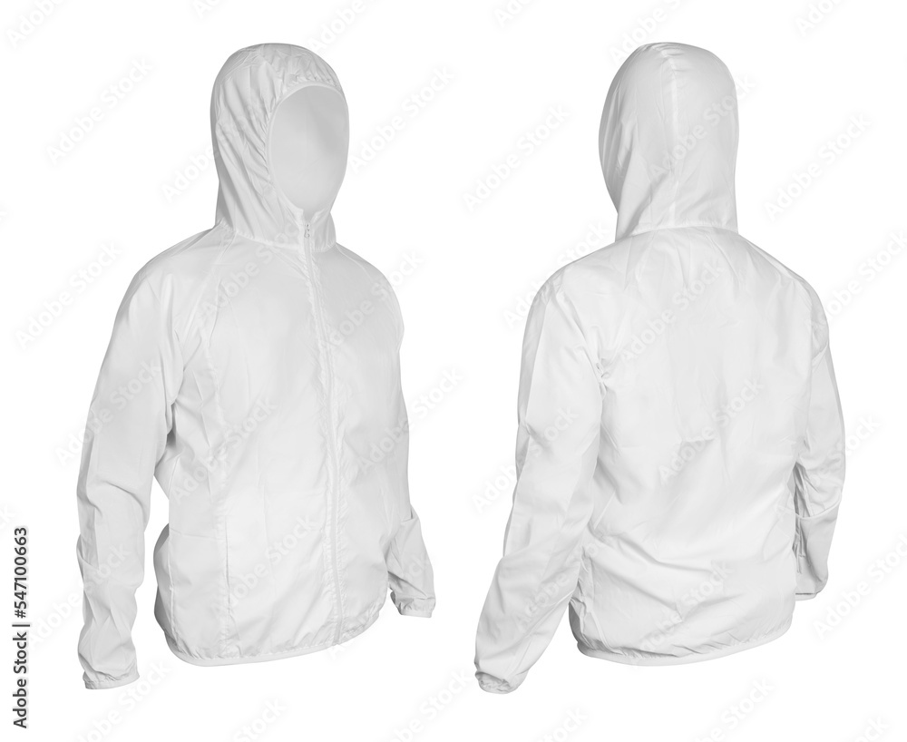Ultra Light Rainproof Windbreaker Jacket isolated on white background with clipping path Ultra Light Rainproof Windbreaker Jacket isolated on white background with clipping path