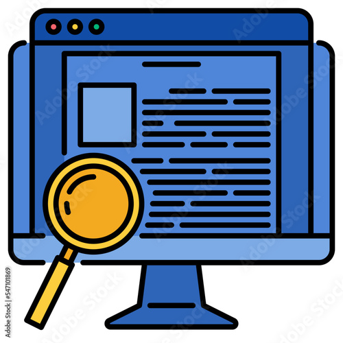 proofreading line icon