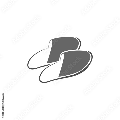 Pair of slippers isolated on the white background.