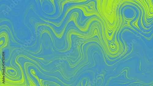 abstract swirl colorful 4k video seamless display background pattern with paint abstract green lime background waves