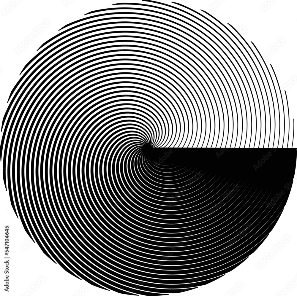 Lines in Circle Form . Spiral Vector Illustration .Technology round Logo . Design element . Abstract Geometric shape . Lines in Circle Form . Spiral Vector Illustration .Technology round Logo . Design element . Abstract Geometric shape .