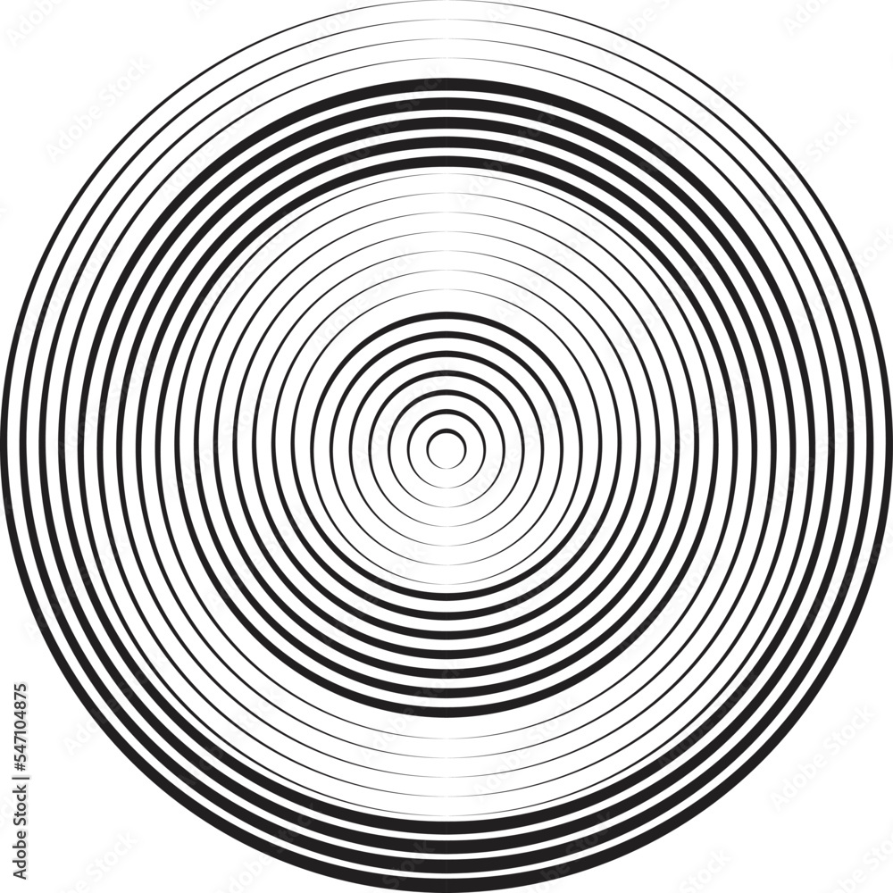 Lines in Circle Form . Spiral Vector Illustration .Technology round Logo . Design element . Abstract Geometric shape .