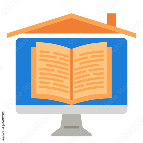 homeschooling flat icon