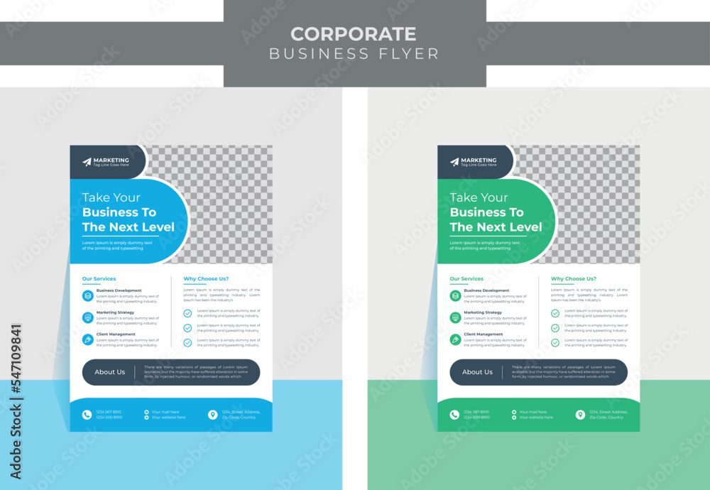 A corporate business flyer template A corporate business flyer template