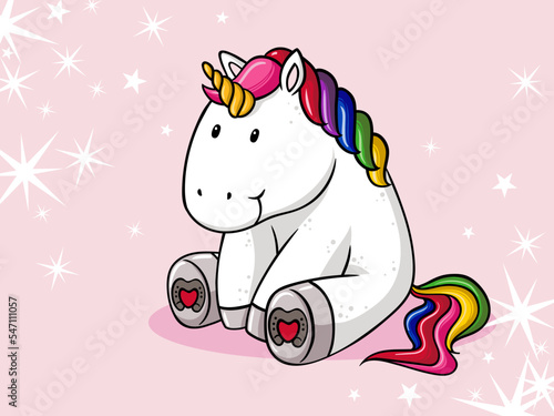 Süßes Comic Einhorn