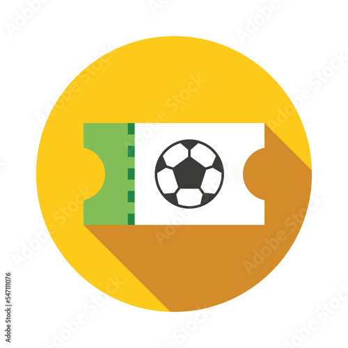 Football ticket icon vector graphic illustration