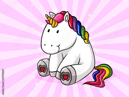 Süßes Comic Einhorn