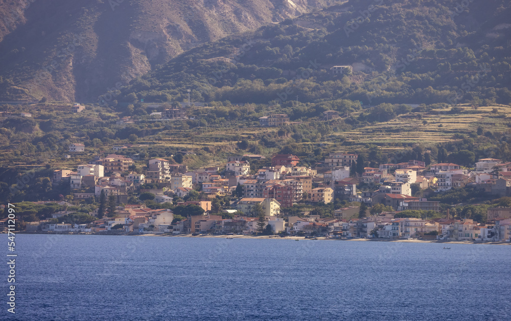 City by the Sea. Messina, Villa San Giovanni, Italy. Sunny Morning.
