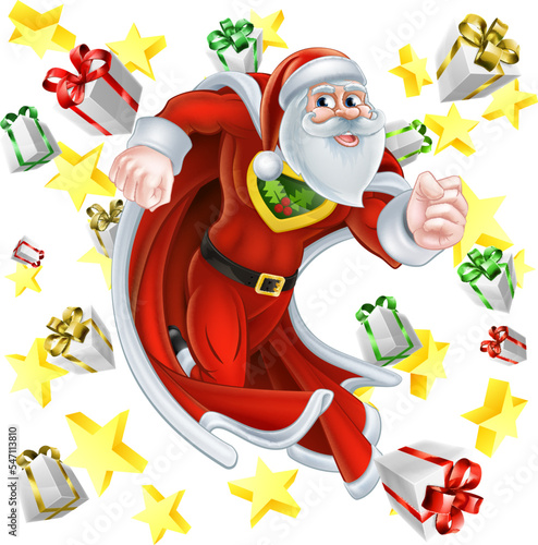 A superhero Santa Claus Chr...