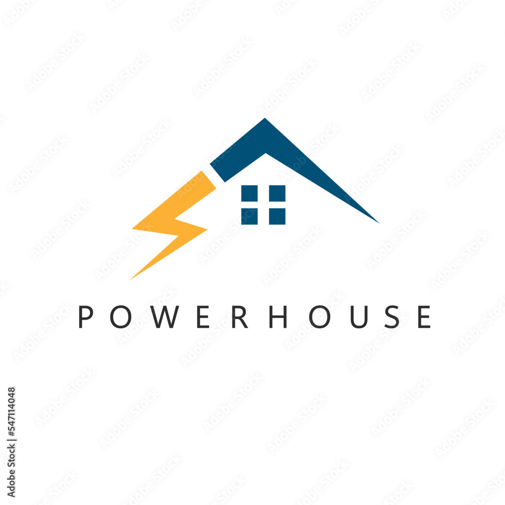 electric house or power house icon vector concept design web electric house or power house icon vector concept design web