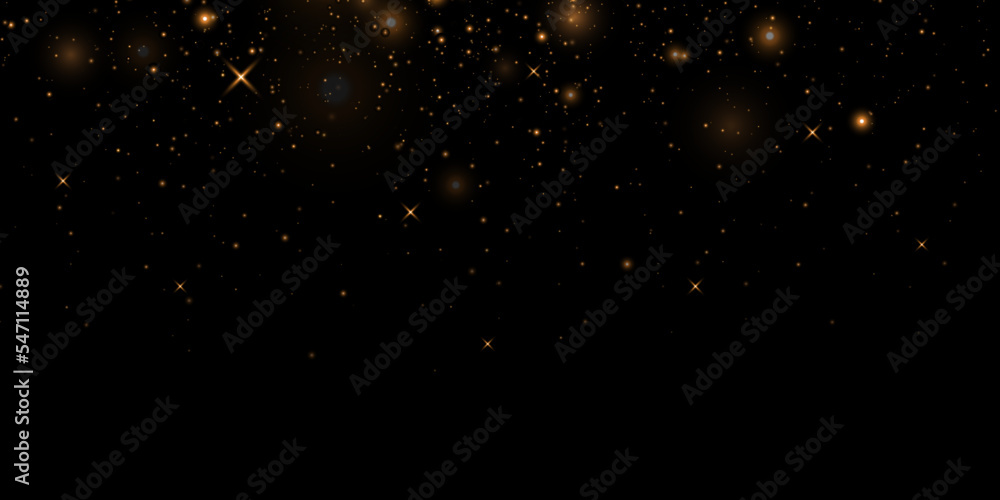 Glitter particle effect. Vector sparkles on a black background ...