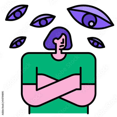 paranoia line icon