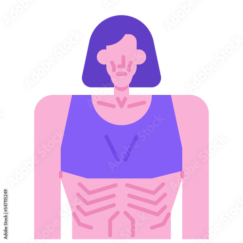 anorexia flat icon