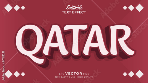 Editable text style effect - National Football Team for Qatar 2022 FIFA world cup soccer championship